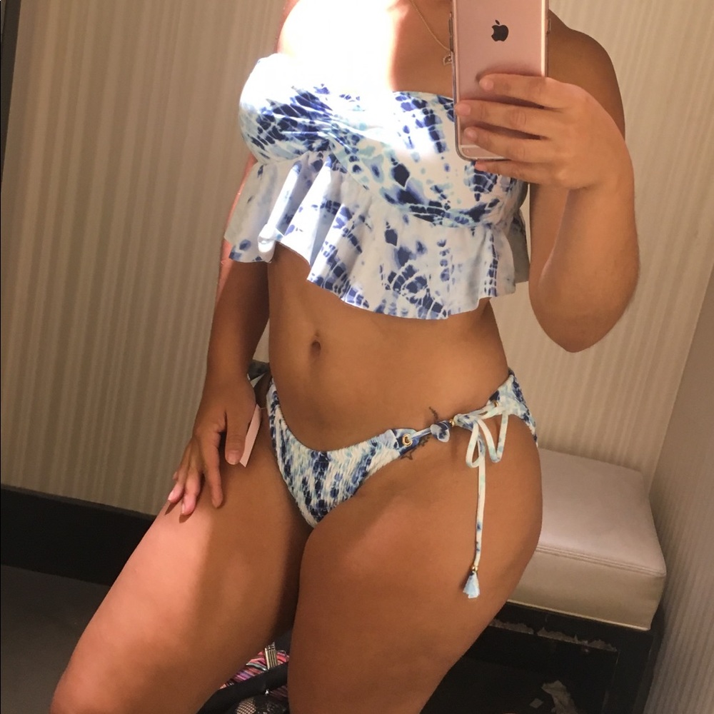 Victoria secret swim blue tie dye swim
